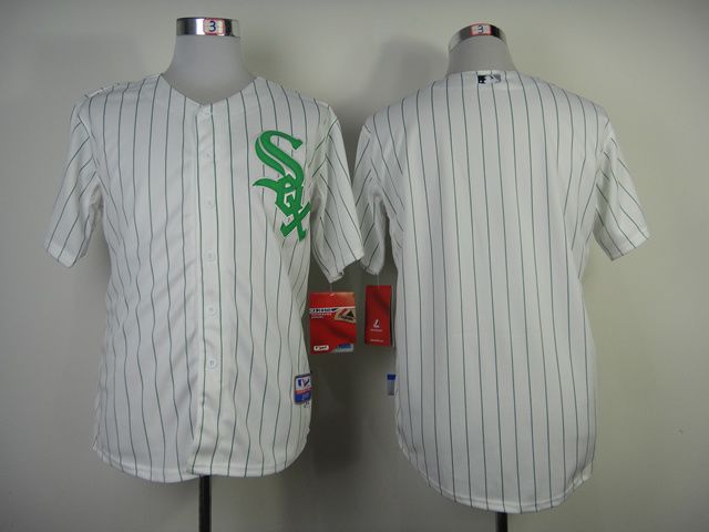 Men Chicago White Sox Blank White Stripe MLB Jerseys